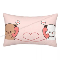 Couple Hug Pillowcase Bubu and Dudu Anime Backpack Cojines Sofa Printed Office Pillow Covers Decorative