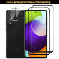 4-IN-1, Tempered Glass + Camera Film for Samsung A52s High-quality Glass A 52 4G Samsung Galaxy A52 5G Screen Protector A52s 5G