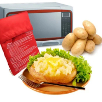Microwave Oven Potato Bag Reusable Roast Potatoes Baking Bag Pocket Fast Steam Pocket Easy Cooking Tools for Kitchen Storage Bag