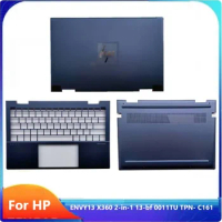 MEIARROW New/org For HP ENVY13 X360 2-in-1 13-BF 0011TU TPN- C161 Lcd Back Cover /Palmrest upper cover /Bottom case ,Blue