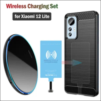 Wireless Charging Set for Xiaomi 12 Lite Wireless Charger Pad+USB Type-C Charging Receiver+Phone Case for Mi 12 Lite