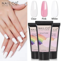 NAILCO 30ML Poly Nial Gel UV LED Gel Nail Cover Camouflage Soak Off Jelly Gel Pink White Clear 3 Colors Builder Gel Nail Art