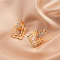 [✅COD] A-370 Anting Gantung Perhiasan Imitasi Lapis Emas Anting batu Anting