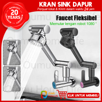 ABS Plastik Kran Angsa Fleksibel / Kran Wastafel Cuci Piring / Kran Sink Dapur Rotasi 1080 Β° / Kran