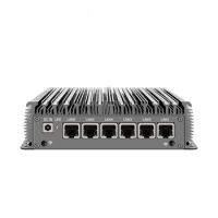Network Server Soft Router Mini Industrial PC i510210U 6x 2.5G Nic Ports HD+VGA Rs232 pfSense Firewall Network Appliance 8+128GB