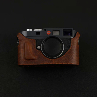 ออกแบบสำหรับ Leica M8 M9 M9P M-E มม. Typ220แฮนด์เมดหนังแท้กล้องครึ่งกรณีที่มีแบตเตอรี่เปิดประตู