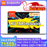 Xiaomi RedmiBook Pro 16 2024 Laptop Intel Ultra 5/Ultra 7 intel ARC Graphics 32GB RAM 1TB SSD 3.1K 165Hz 16Inch Mi Notebook