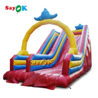 SAYOK 9M Giant Inflatable Water Slide Castle Commercial Rental Inflatable Waterslide Park for Kids Adult Outdoor