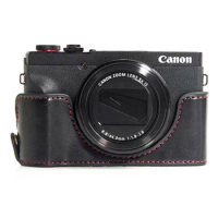 Camera Bag PU Case Grip for Canon PowerShot G5X Mark II G5XII Camera (Incompatible with G5X)