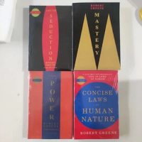 4 Books Set By Robert Greene The Concise 48 Laws Of Power; The Concise Laws of Human Nature; The Art