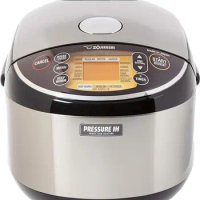 Zojirushi Pressure Induction Heating Rice Cooker &amp; Warmer, 10 Cup, Stainless Black, Made in Japan