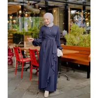 NABILLA MAXI DRESS CRINCLE AIRFLOW ,DRES PESTA KONDANGAN TERBARU, Gamis remaja kekinian GAMIS LEBARA