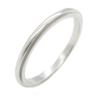 【二手名牌BRAND OFF】Tiffany & Co 蒂芬妮 Pt950 鉑金 Together Milgrain 戒指