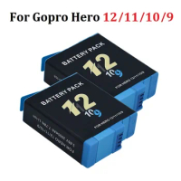For Gopro Hero 12 battery 2000mAh battery for GoPro Hero 9 10 11 Hero 9 Hero 10 Hero 11 Hero 12 for GoPro action sports camera