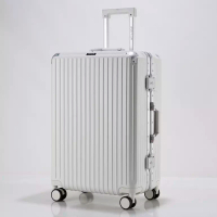 Navy Club Navy Club Koper 28 Inch Frame Aluminium Skyline Koper Bagasi Hardcase PC TSA Lock 4 Roda P