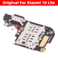 Original With IC For Xiaomi Mi 10 Lite 10Lite 5G USB Charging Port Board Xiao Mi10 Lite 20W Fast Charging Dock Connector Flex
