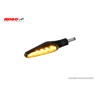 【KOSO】Z4 序列式LED方向燈 方向指示燈 車燈(霧黑 / LED：琥珀光 / 燈殼：透明殼)