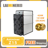 Brand New Bitmain Antminer Z15 420K Asic ZEC Equihash 1510W Zcash Miner Mining Machine Asic With Power Supply