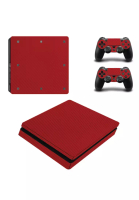 Blackbox PS4 Slim Carbon Skin Sticker For Sony PlayStation 4 Console and Controller PS4 Slim Skins Stickers Red