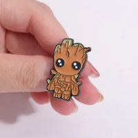 Miniso Disney Groot Enamel Pin Cute Groot Brooch Metal Lapel Badges for Fans Backpack Bag Accessories Gifts