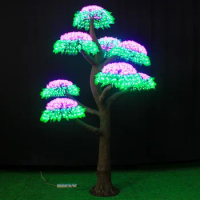 Christmas Decorations LED Cherry Blossom Tree Light Bulbs 2m Height 110/220VAC Seven Colors For Option Rainproof Outdoor Usage