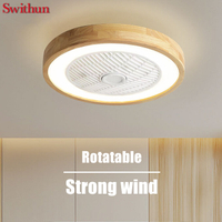 Swithun/WOOD Fan light With rotatable wind panel, Large-scale sweeping of wind. 55CM 96W 3 color dim