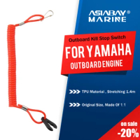 Yamaha Outboard Motor Kill Stop Switch 2-425hp Key Rope Safety Lanyard Tether For Engine Marine