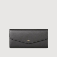 【BRAUN BUFFEL 德國小金牛】台灣總代理 城市-A 12卡兩折長夾-黑色(BF841-621-BK)