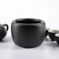 【LohasPottery 陸寶】禪風 渣方-禪風黑(水盂 茶具用品)