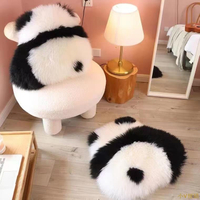 小V優購一束月光可熊貓毛絨玩具抱枕客廳沙發靠背墊靠枕飄窗裝飾坐墊拍照道具熊貓抱枕
