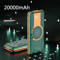 20000mAh Power Bank Qi Wireless Charger Powerbank Built in Cable 22.5W Fast Charger for iPhone 14 Samsung S22 Xiaomi Poverbank