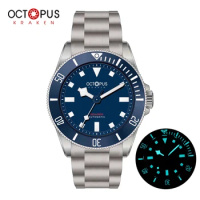 Octopus 39mm Titanium Diver Watch PT5000 Automatic Mechanical Watches 200M Waterproof Stainless Steel Swiss Luminous Wristwatch