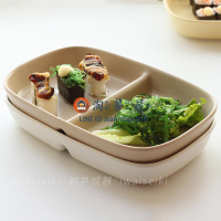 日式陶瓷一人食餐盤兒童分格食盤早午餐盤零食甜品盤【淘夢屋】