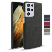 Luxury Cloth Texture Fitted Case For Samsung Galaxy S21 Ultra S30 Plus S21+ Fabric Back Cover For Samsung S21 Plus S21Ultra Case