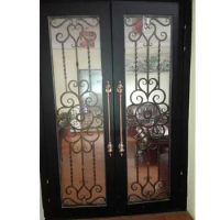 3" x 6.3" Jambs Wrought Iron Doors Gate Railing Fence Balustrades Fluorocarbon Paint 30 Years Not Fade Hc-Id9