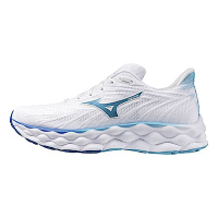 Mizuno Wave Sky 8 [J1GD241221] 女 慢跑鞋 運動 超寬楦 輕量 支撐 緩衝 彈力 白 藍