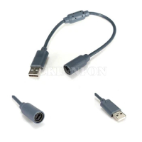 200 Pcs/Lot 9 inch USB Breakaway Cable Controller Cord Adapter for Xbox 360 Wired Controller Black Grey