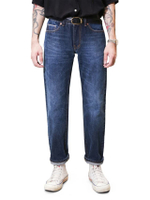 กางเกงยีนส์ผู้ชาย รุ่น SK857 BillyBlue 16oz. ทรงกระบอกเล็ก - สีกลาง