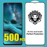 500pcs Full Glue Tempered Glass Screen Protector Film Explosion For Samsung Galaxy A05 A15 A25 A35 A55 A05S A04 A14 A24 A34 A54