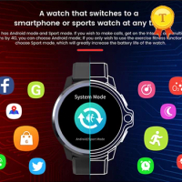 Fashion 4GB+64GB Smart Watch Men Dual Mode Camera Bluetooth GPS 4G LTE Android healthy Smart Watch IP67 Waterproof sports watch
