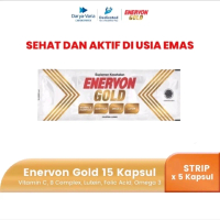 Enervon Gold Vitamin C dan B Complex 1 Strip 5 Kapsule Suplemen Produktivitas