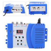 HDM69 Modulator Digital RF Modulator AV to RF Converter VHF UHF PAL Standard Portable Modulator for EU 100‑240V