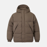 【Timberland 官方旗艦】男款咖啡色防潑水再生羽絨外套(A44PHBK0)