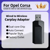 Smart AI Box Car OEM Wired Car Play To Wireless Carplay Plug and Play New Mini Apple Carplay Adapter for Opel Corsa USB Dongle