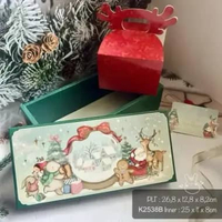 (5pcs) Kotak Natal K2538 Dus Christmas Box Ukuran Lengkap Sesuai Foto| K25 KOTAK K2538B