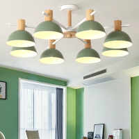 北歐吊燈現代簡約臥室客廳燈創意個性馬卡龍鐵藝餐廳吸頂燈燈具