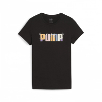【PUMA】上衣 女款 短袖上衣 運動 基本系列Ess+圖樣短袖T恤F 黑 67991601(S2286)