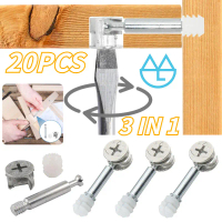 20 pcs Minifix Baut Knock Down Skrup/Minifix Baut Knock Down Skrup+Casing/Baut Knock Down Minifix