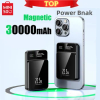Miniso 30000mAh Magnetic Qi Wireless Charger Power Bank 22.5W Mini Powerbank For iPhone Samsung Huawei Xiaomi Fast Charging