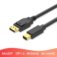 MINI DP TO DP 1.4 8K60HZ 4K144HZ 1.5M 1.8M 3M MINI DP to DP cable Apple notebook surface to 4K display mini DP gaming cable